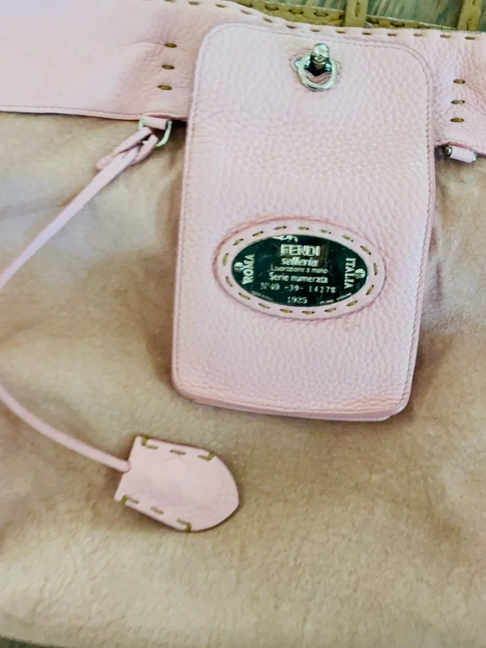 FENDI Soft Leather Tote Bag in Tan - Classic Everyday Carry